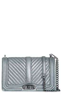 Rebecca Minkoff Small Love Quilted Leather Crossbody Bag in Anthracite
