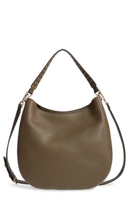 Rebecca Minkoff Unlined Convertible Leather Hobo in Moss/Light Gold Hardware
