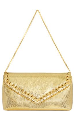 Rebecca Minkoff Whip Envelope Flap Clutch in Gold