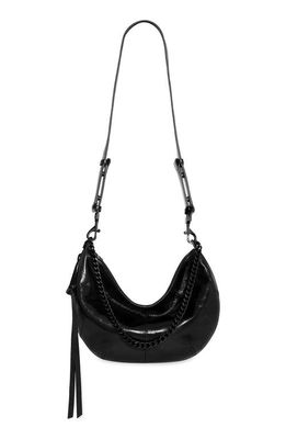 Rebecca Minkoff Zip Around Leather Crossbody Bag in Black