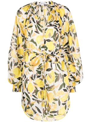 Rebecca Vallance Amarilla lemon-print mini dress - Yellow