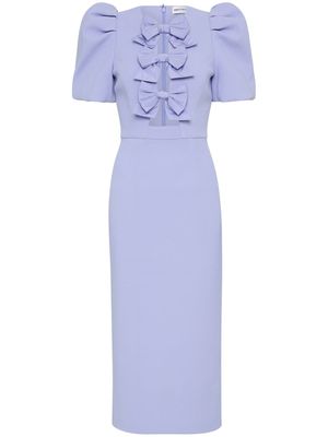 Rebecca Vallance Annabelle bow-detail midi dress - Purple