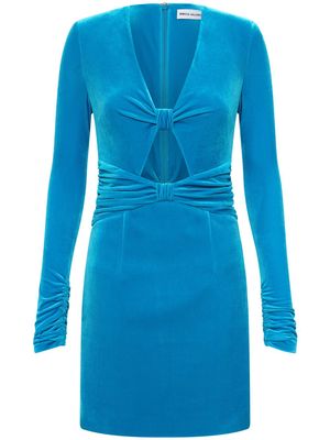 Rebecca Vallance Bernadette cut-out velvet minidress - Blue