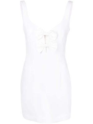 Rebecca Vallance bow-embellished sleeveless minidress - White