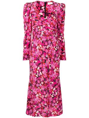 Rebecca Vallance Bramble floral-print midi dress - Pink