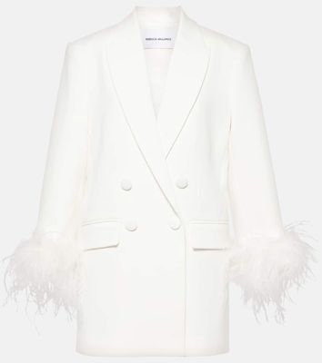 Rebecca Vallance Bridal Evelyn feather-trimmed blazer