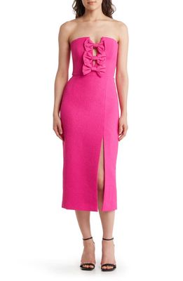 Rebecca Vallance Cecily Strapless Dress in Bright Pink