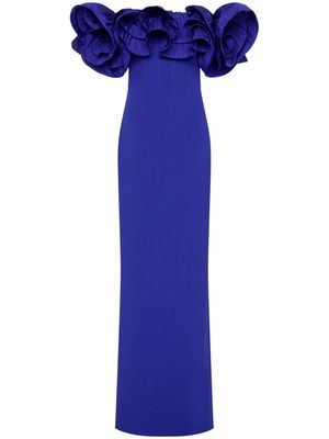 Rebecca Vallance Cora flower-detail maxi dress - Blue