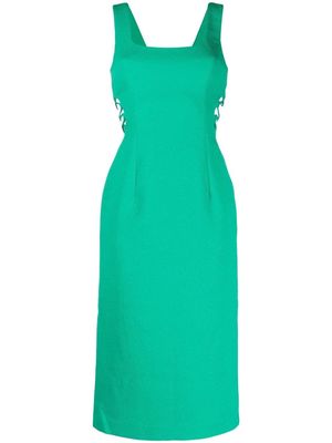 Rebecca Vallance cut-out detailing textured dress - Green