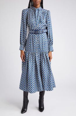 Rebecca Vallance Fitzgerald Long Sleeve Belted Shirtdress in Print