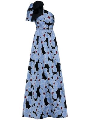 Rebecca Vallance Georgina floral-embroidered maxi dress - Blue