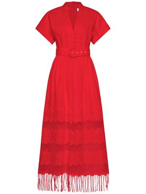 Rebecca Vallance Giovanni V-neck dress - Red