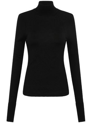 Rebecca Vallance high-neck knitted top - BLACK