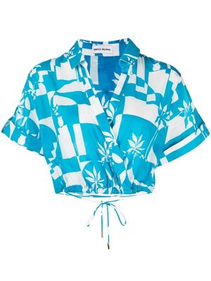 Rebecca Vallance Ibiza cropped shirt - Blue
