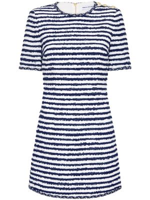 Rebecca Vallance Matteo striped minidress - Blue