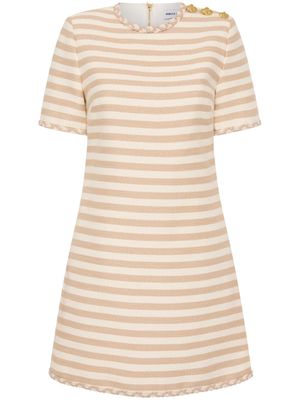 Rebecca Vallance Maurice striped minidress - Neutrals