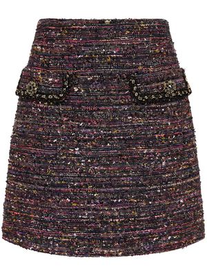 Rebecca Vallance Monet tweed miniskirt - Black