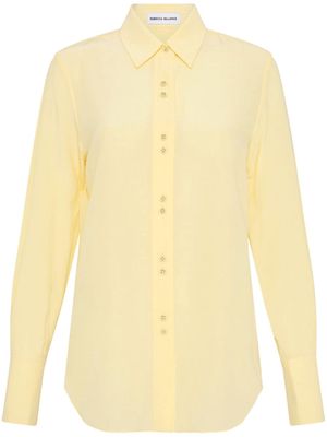 Rebecca Vallance Pascal long-sleeve silk shirt - Yellow