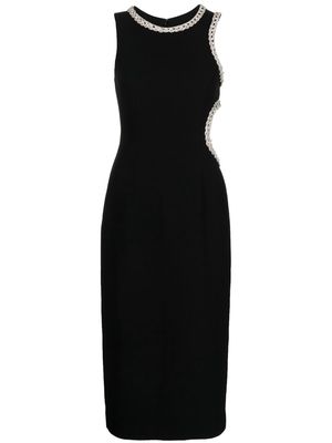 Rebecca Vallance Peyton crystal-embellished cut-out midi dress - Black