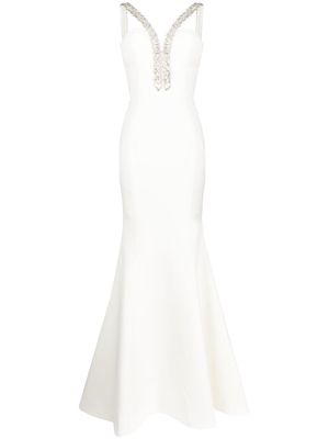 Rebecca Vallance Peyton crystal-embellished maxi dress - White