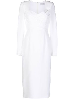 Rebecca Vallance Phoebe crossover-strap midi dress - White