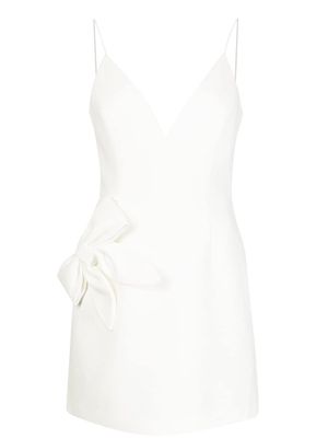 Rebecca Vallance Pierson bow-appliqué mini dress - White
