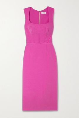 Rebecca Vallance - Rosanna Crepe Midi Dress - Pink