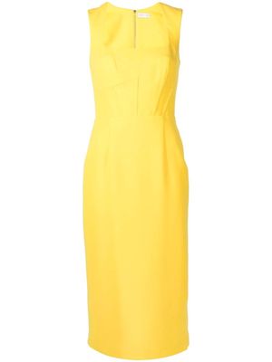 Rebecca Vallance Rosanna fitted midi dress - Yellow