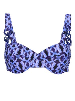 Rebecca Vallance Shiloh balconette bikini top - Blue