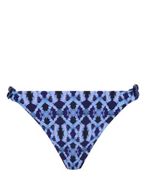 Rebecca Vallance Shiloh graphic-print bikini bottom - Blue