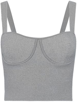 Rebecca Vallance Tara ribbed-knit top - Grey