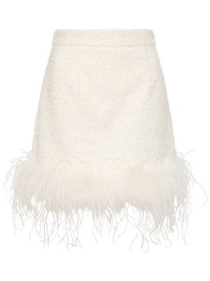 Rebecca Vallance The Departure feather-trim mini skirt - White