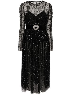 Rebecca Vallance Whitney polka-dot tulle dress - Black