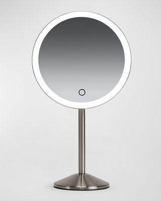 Rechargeable Round Table Mirror With 1X Magnification