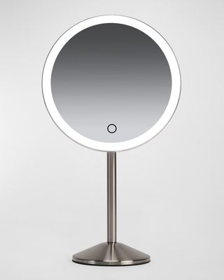 Rechargeable Round Table Mirror With 5X Magnification