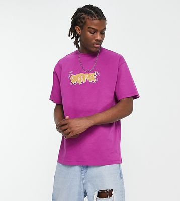 Reclaimed Vintage boucle graphic t-shirt in purple