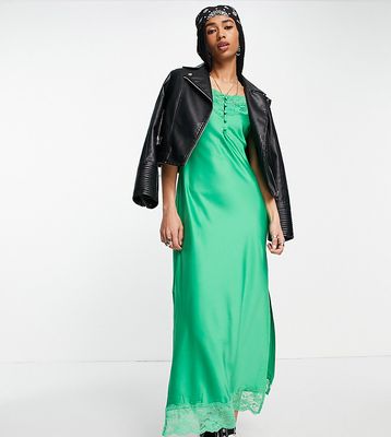Reclaimed Vintage inspired cami midi dress in bright green