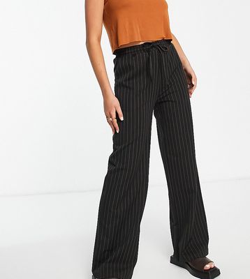 Reclaimed Vintage inspired pinstripe 90's straight pants in black