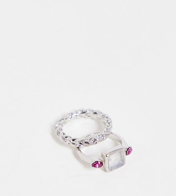Reclaimed Vintage Inspired ring pack-Silver