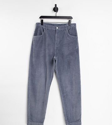 Reclaimed Vintage Inspired The '83 unisex relaxed jeans in gray cord-Grey