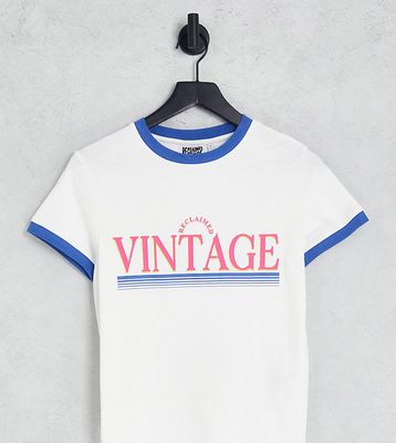 Reclaimed Vintage inspired vintage graphic t-shirt in ecru-White