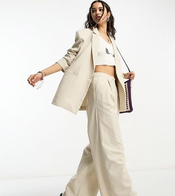 Reclaimed Vintage menzy wide leg pants in stone-Neutral