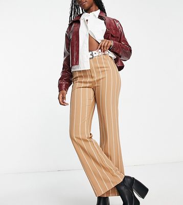 Reclaimed Vintage stripe bengaline flare pants-Neutral