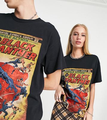 Reclaimed Vintage unisex Black Panther licensed t-shirt in black