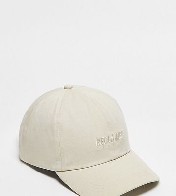 Reclaimed Vintage unisex branded cap in washed ecru-Neutral