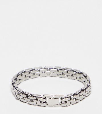 Reclaimed Vintage unisex chain bracelet in stainless steel-Silver