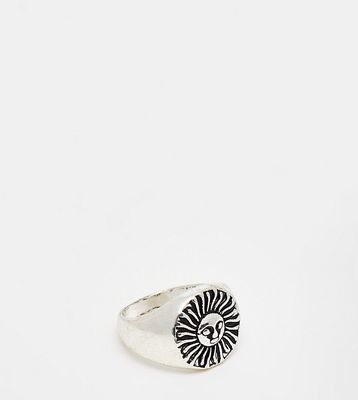 Reclaimed Vintage unisex sun ring in silver