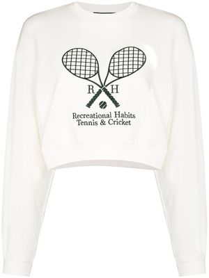 Recreational Habits Williams cropped sweatshirt - White