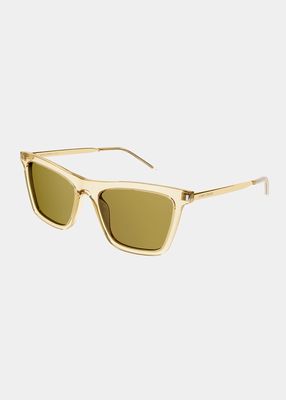 Rectangle Semi-Transparent Acetate Sunglasses
