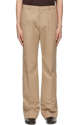 Recto Beige Cotton Trousers